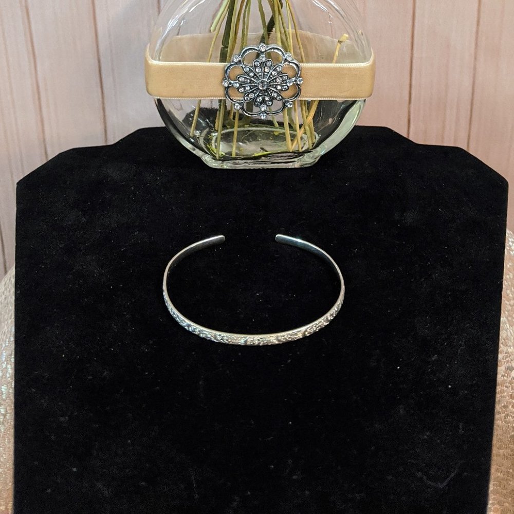 Sterling Silver Vine Bangle Bracelet